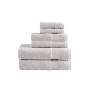 NEW UNDER THE CANOPY classic organic cotton 6-piece bath sheet set in silver